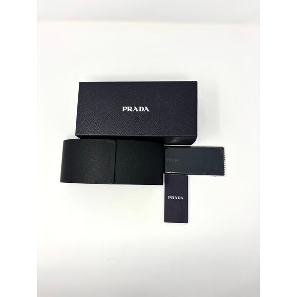 Prada Geometric SPR 16W-F Sunglasses Black Yellow Marble